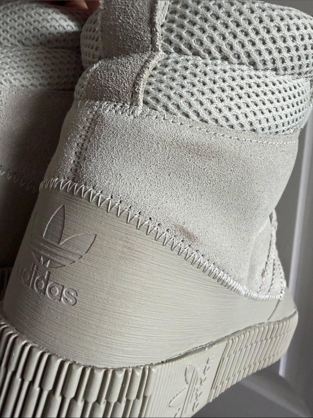 adidas Samba Mid Top Sneakers in Sage Halo Green - Picture 12 of 14